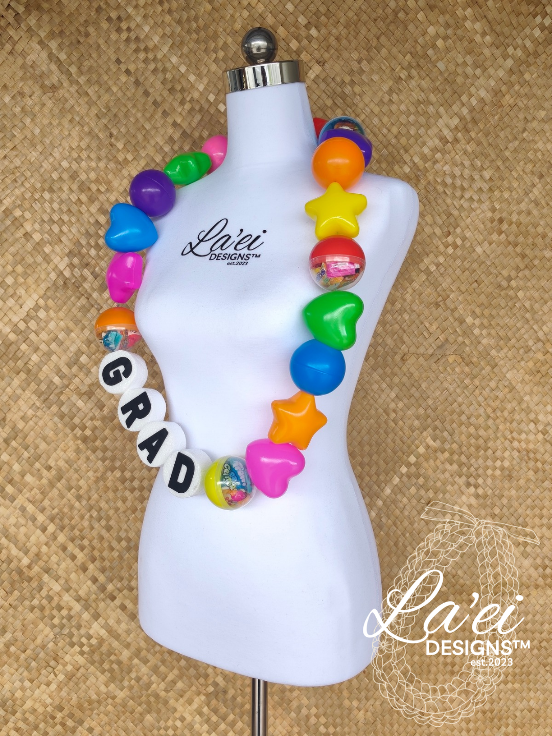 ADULT SIZE Jumbo Friendship Lolly Lei - RAINBOW