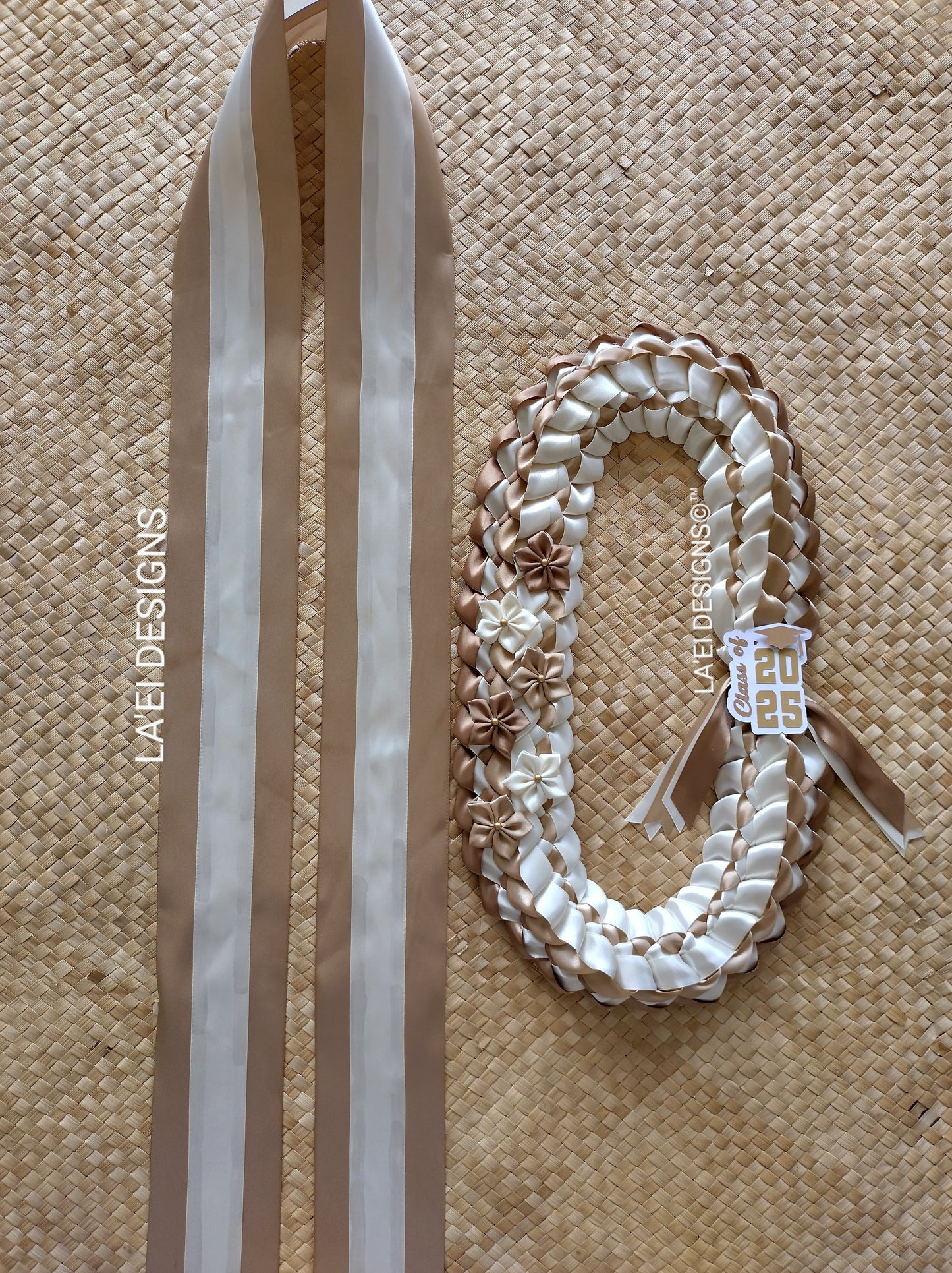 Decorated Double Braid Lei & Sash Set