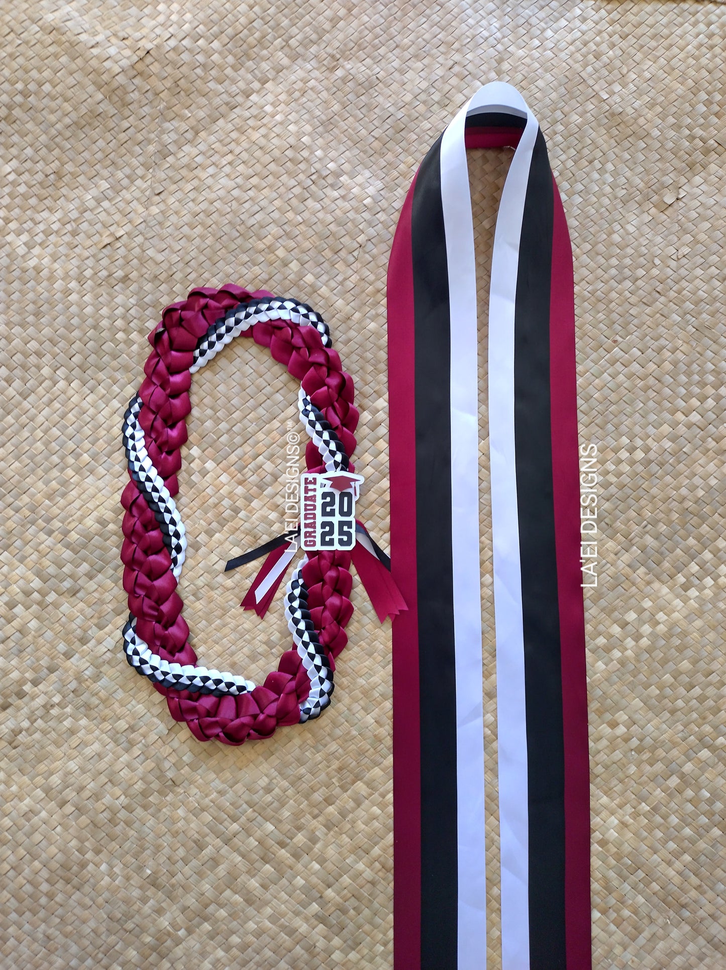 CUSTOM Basic Twisted Braid Lei & Sash Set