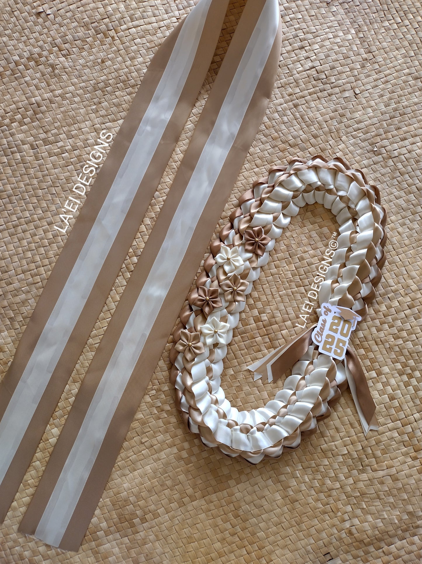 Decorated Double Braid Lei & Sash Set