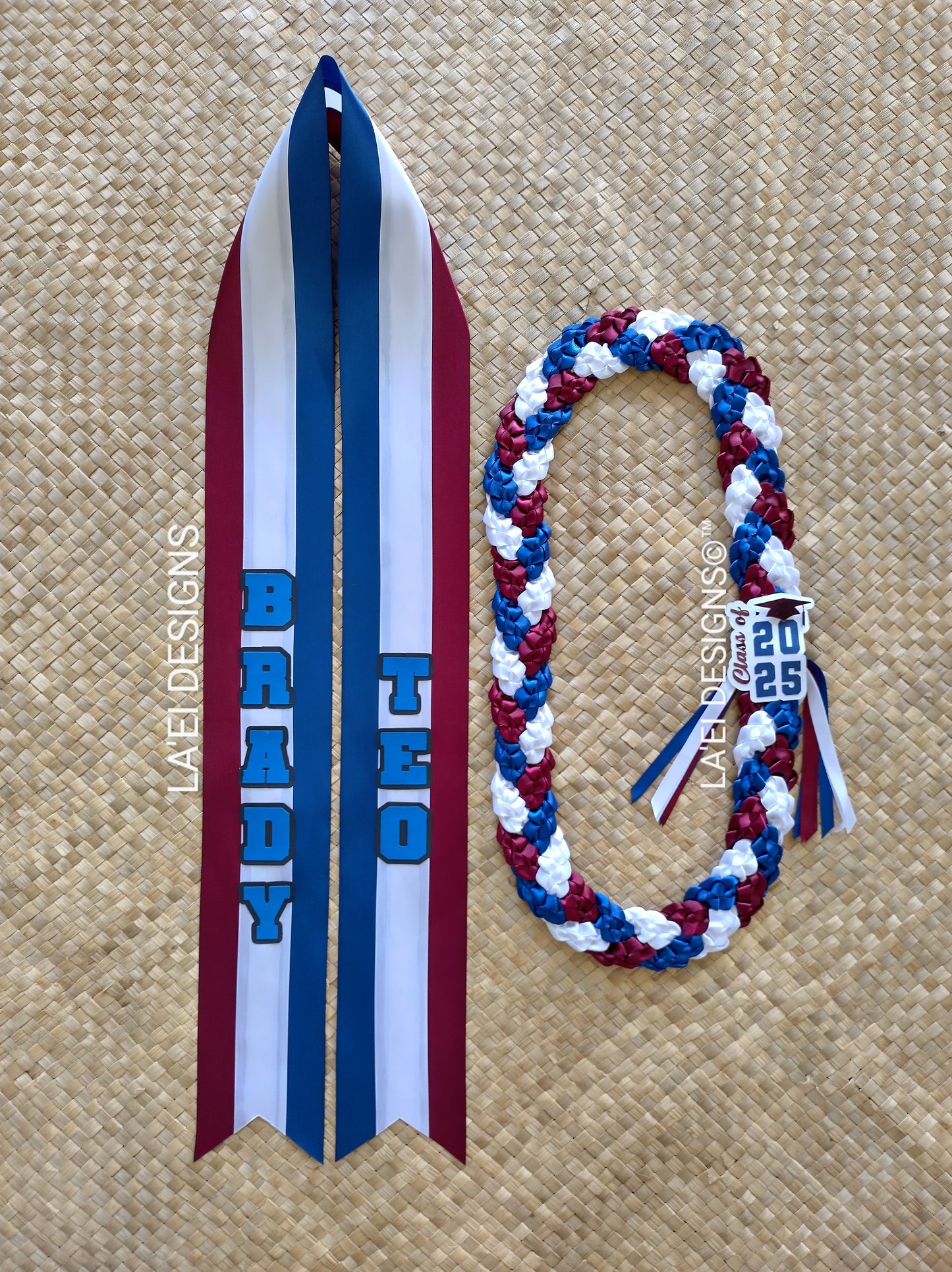 CUSTOM Basic Braided Lei & Sash Set