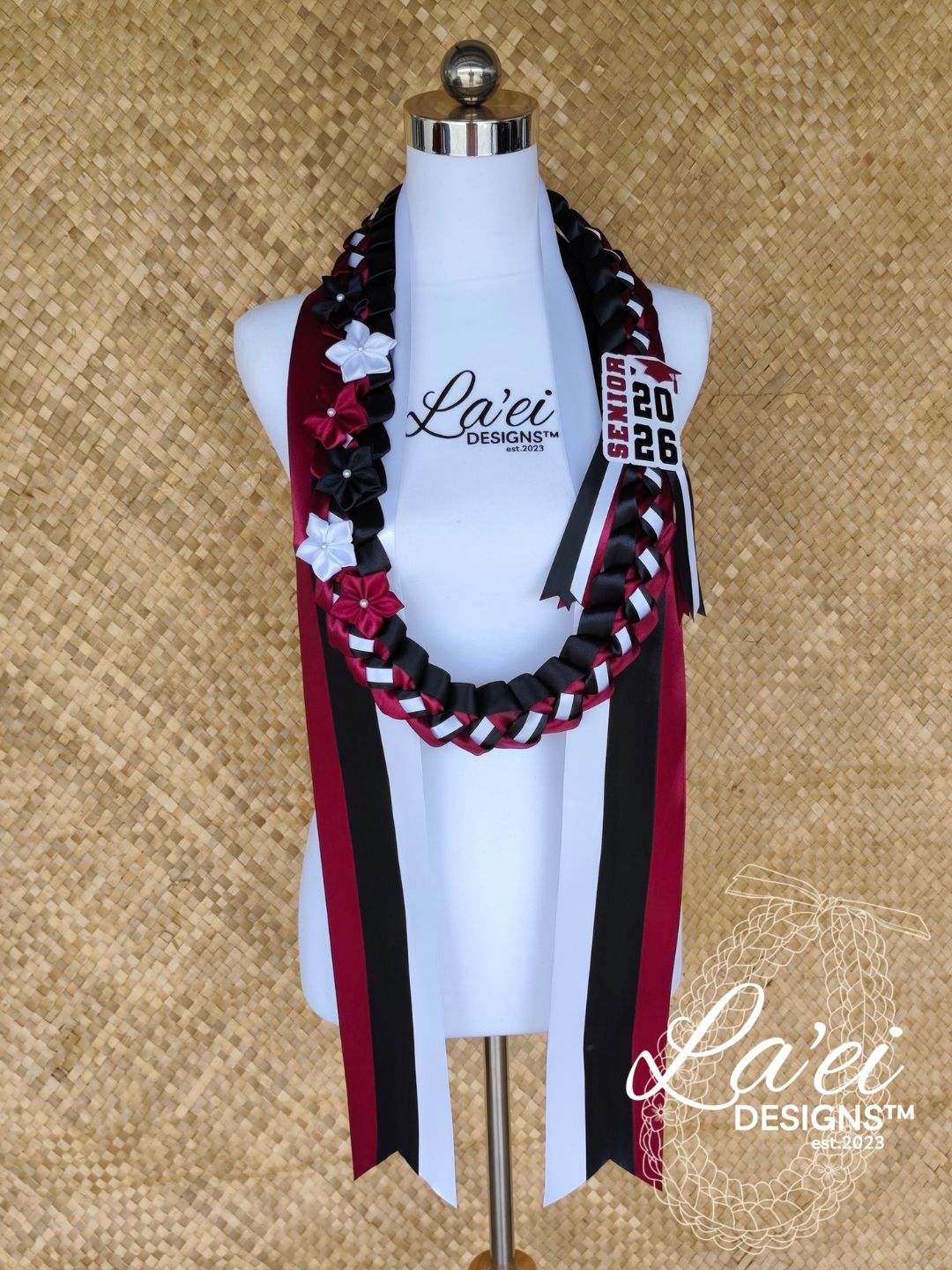 Decorated Single Braid Lei & Sash Set