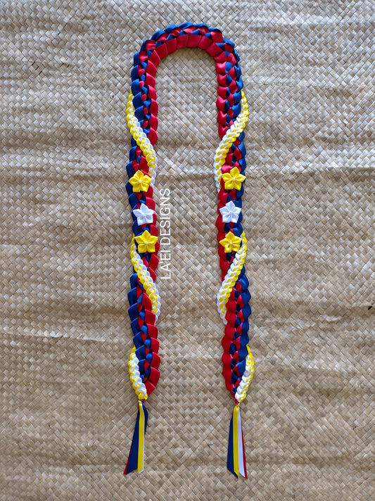 Decorated Twisted Open Braid Lei
