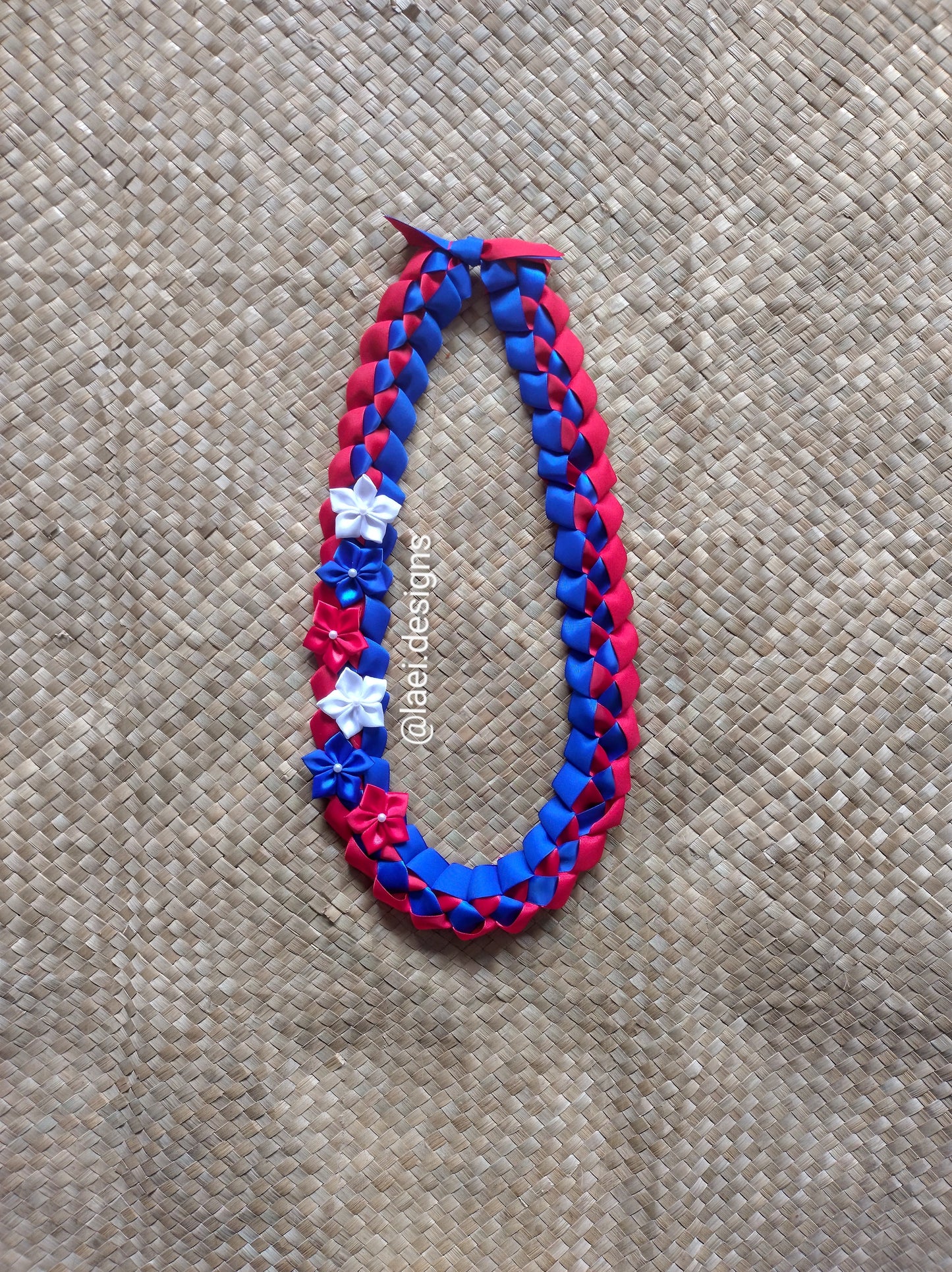 Decorated Single Braid Lei NO Badge - Adult Size