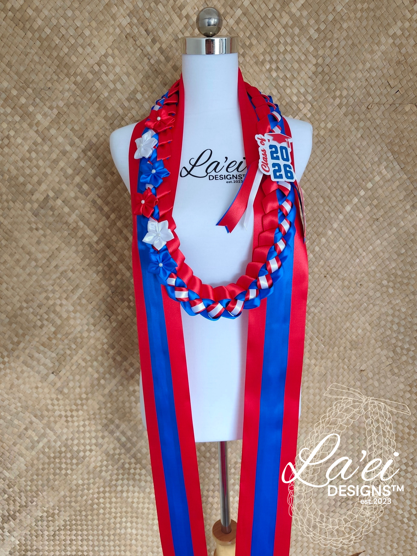 Decorated Single Braid Lei & Sash Set