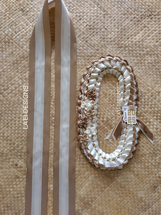 Decorated Double Braid Lei & Sash Set