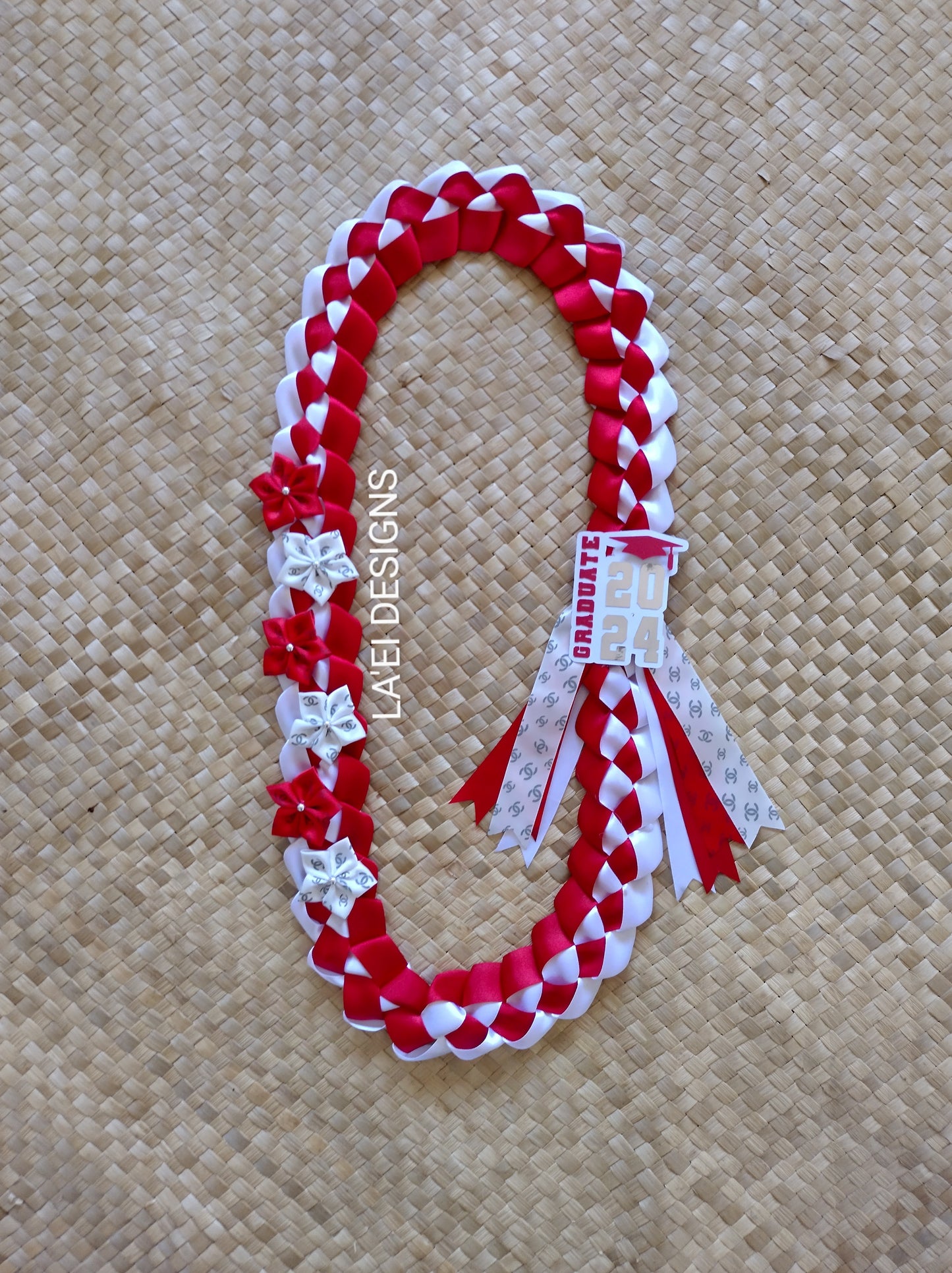 INSPIRED Decorated Single Braid Lei W/ Graduate Badge