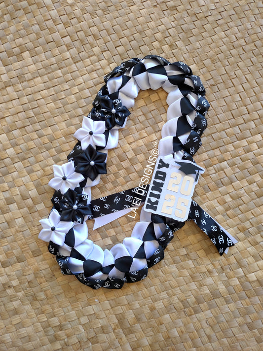 INSPIRED Decorated Single Braid Lei W/ Kindy Badge