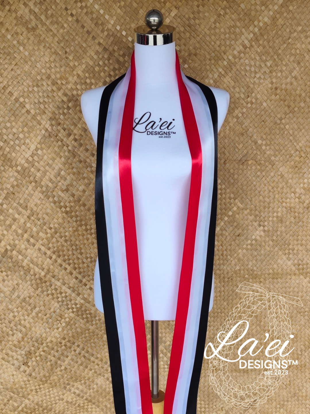 Decorated Single Braid Lei & Sash Set