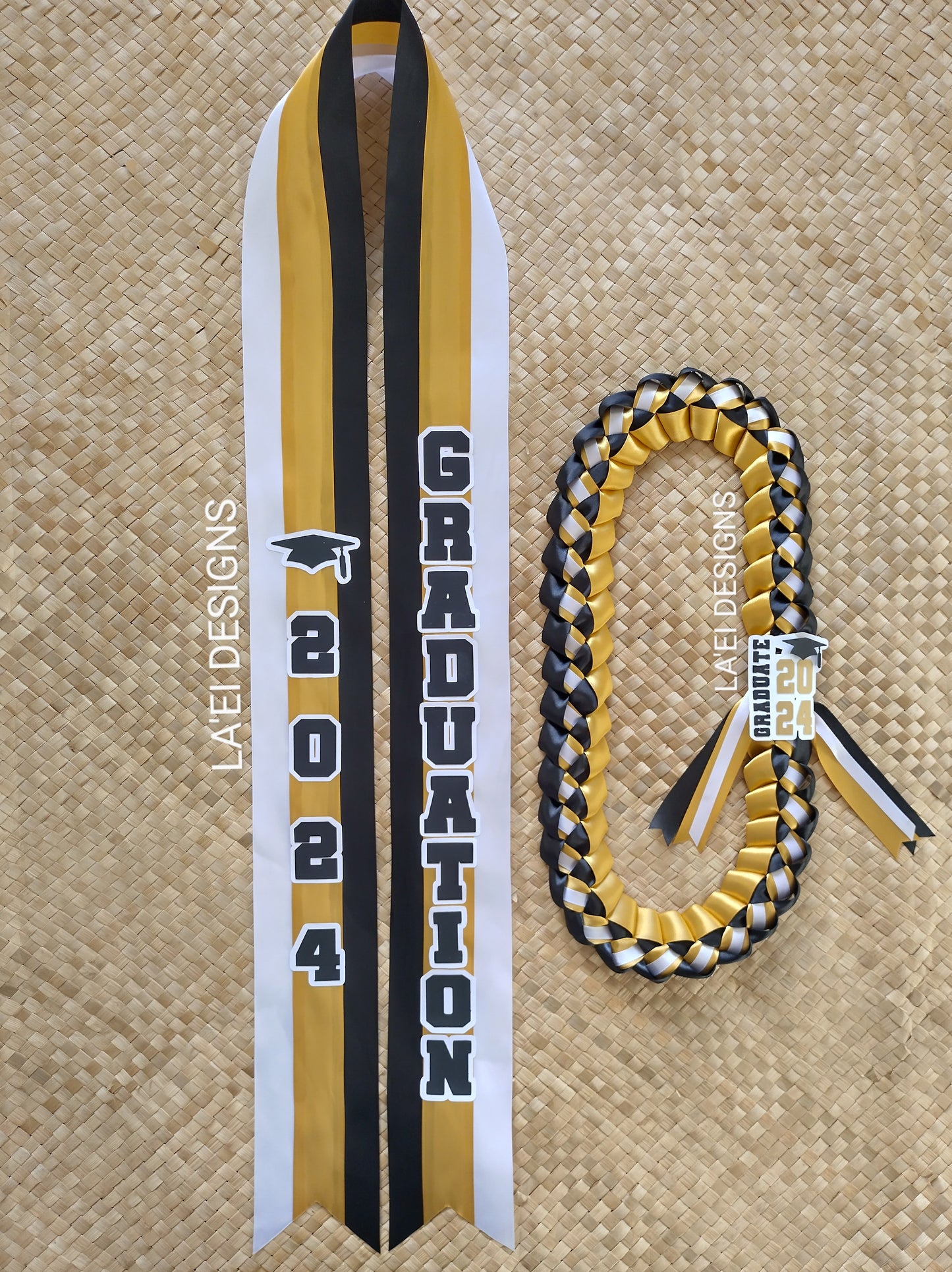 CUSTOM Basic Single Braid Lei & Sash Set