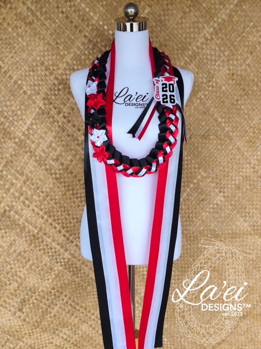 Decorated Single Braid Lei & Sash Set