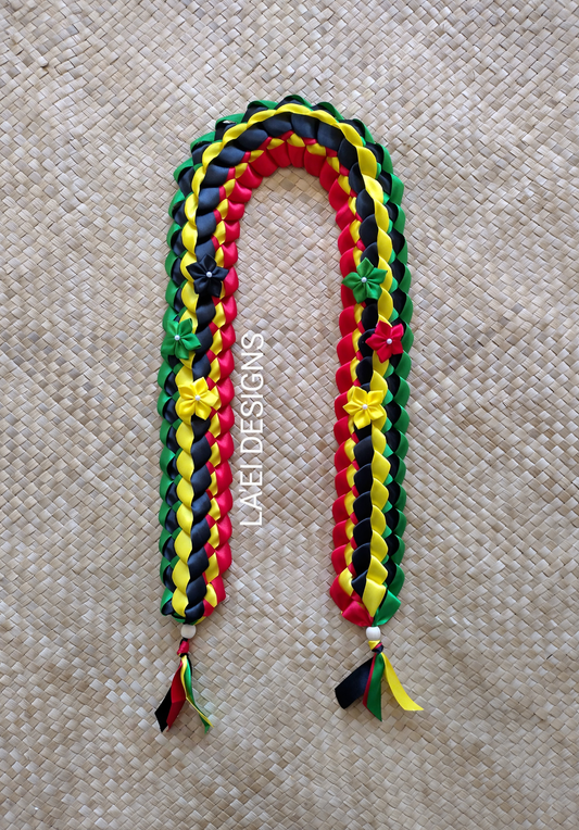 Decorated Open Double Braid Lei