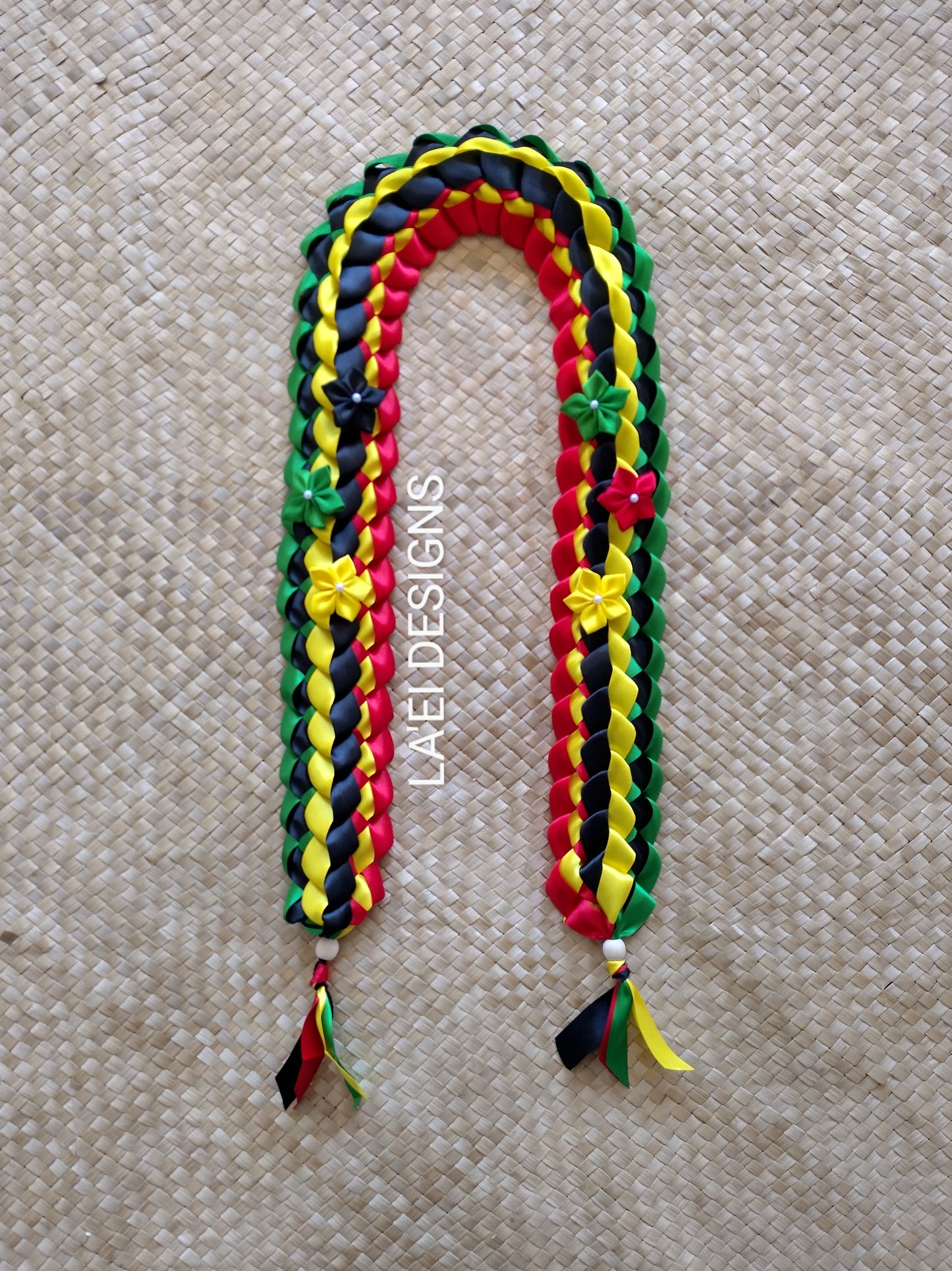 Decorated Open Double Braid Lei
