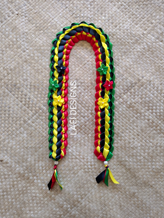 Decorated Open Double Braid Lei