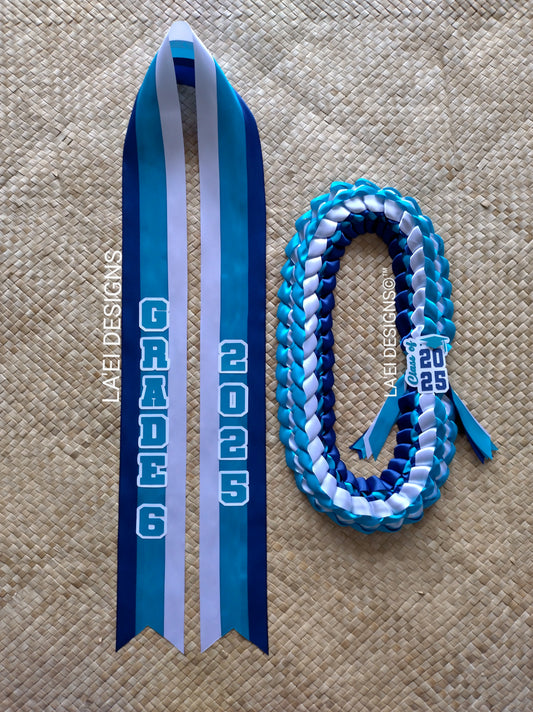 CUSTOM Basic Double Braid Lei & Sash Set