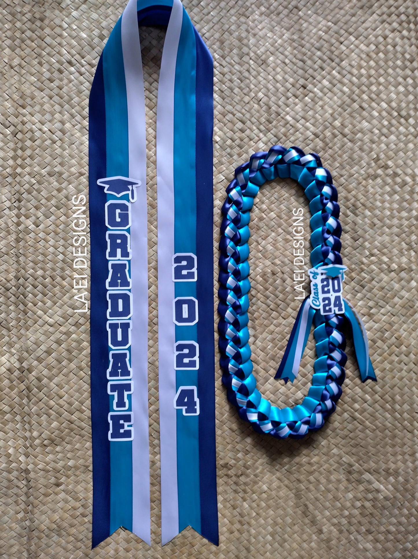 CUSTOM Basic Single Braid Lei & Sash Set