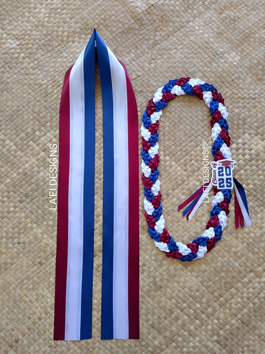 CUSTOM Basic Braided Lei & Sash Set
