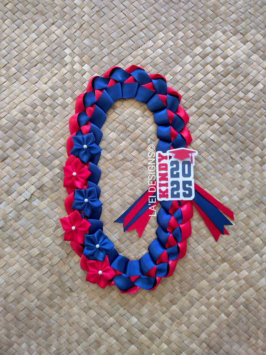 Decorated Single Braid Lei W/ Kindy Badge