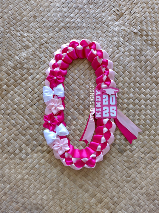 Decorated Single Braid Lei W/ Kindy Badge